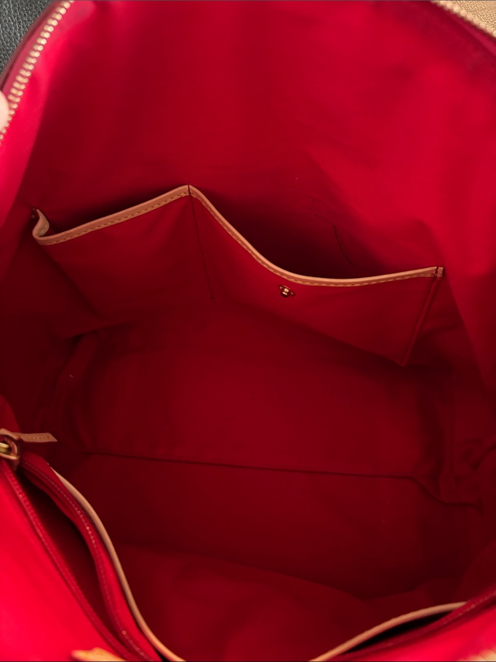 Dooney & Burke Hot Pink Patent Purse With Tan Trim - Picture 14 of 14